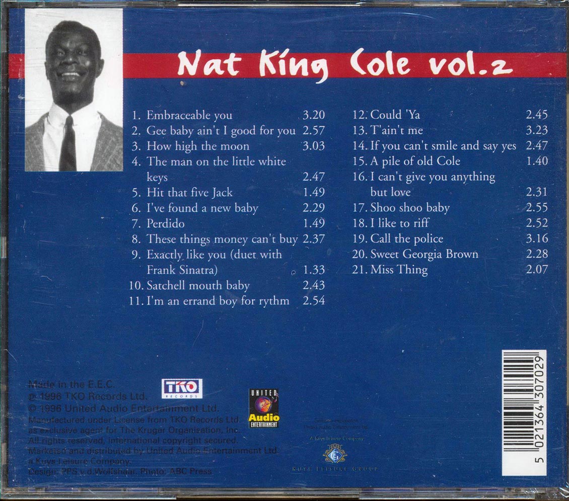 Nat King Cole - Nat King Cole Volume 2 Music CD