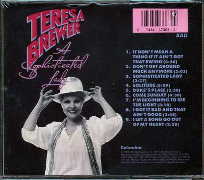 Teresa Brewer, Shelly Manne & His Men - A Sophisticated Lady (marked/ltd stock) Music CD