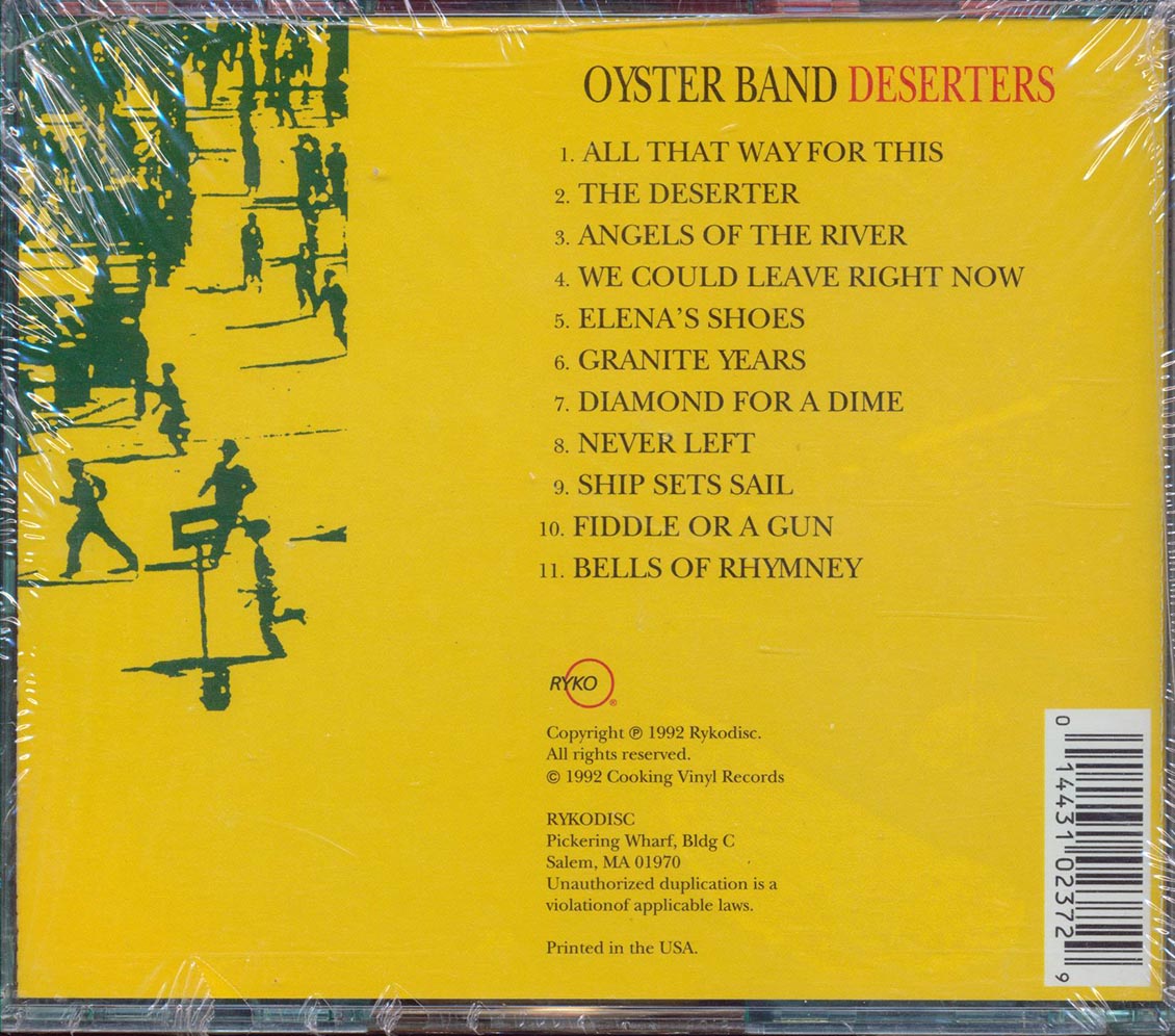 Oyster Band  - Deserters Music CD