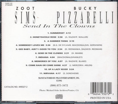 Zoot Sims And Bucky Pizzarelli - Send In The Clowns Music CD