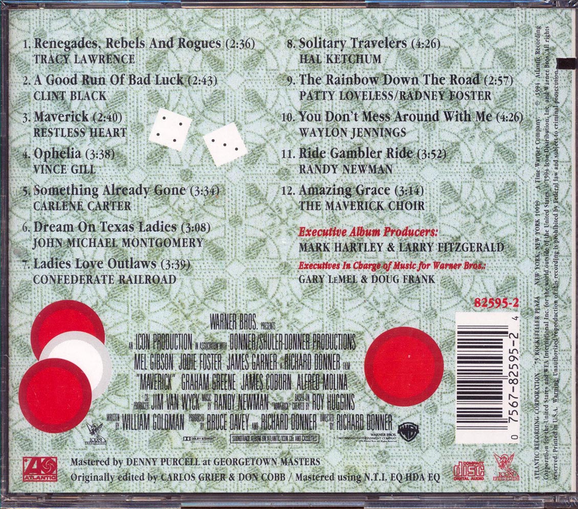 Tracy Lawrence, Clint Black, Restless Heart, Etc. - Maverick: Music From And Inspired By The Motion Picture  (marked/ltd stock) Music CD
