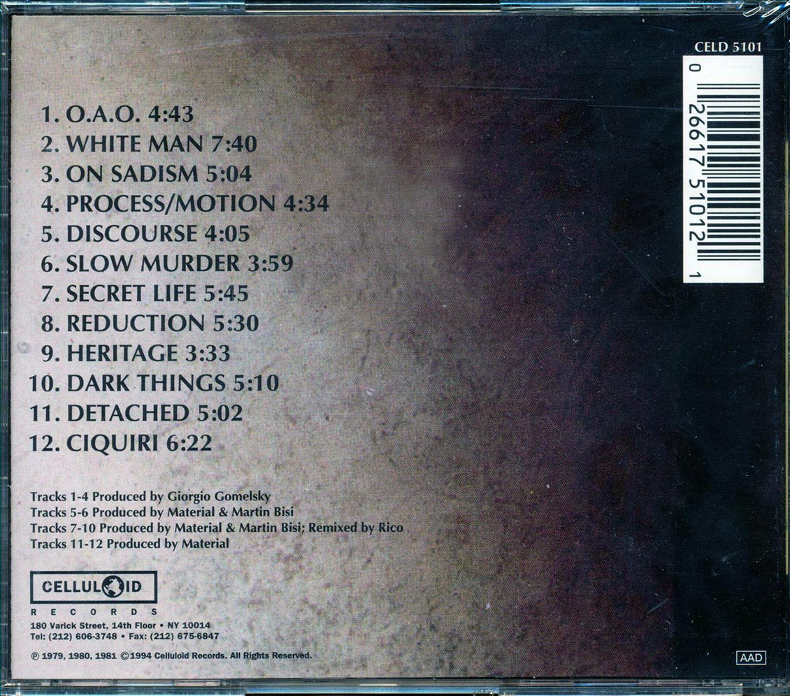 Material  - Temporary Music 1979-1981 Music CD