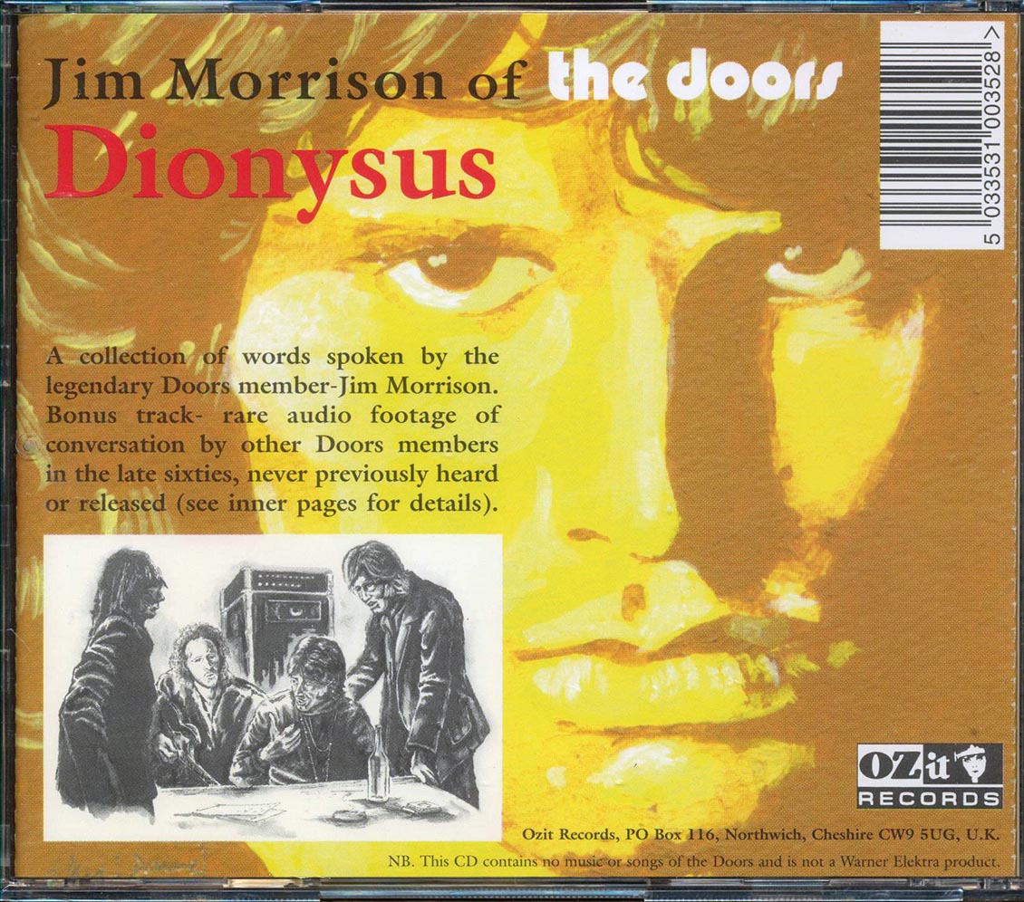 Jim Morrison  - Dionysus Music CD