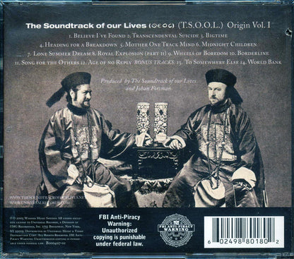 The Soundtrack Of Lives  - Origin Volume 1 Music CD