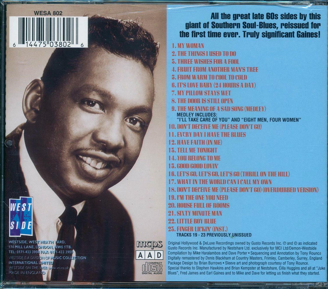 Earl Gaines - Lovin' Blues: The Starday King Years 1967 To 1973 Music CD