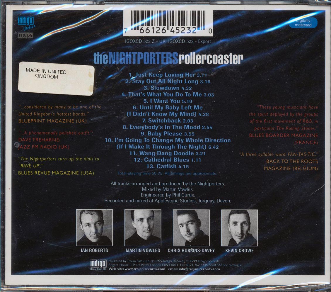 The Nightporters - Rollercoaster Music CD
