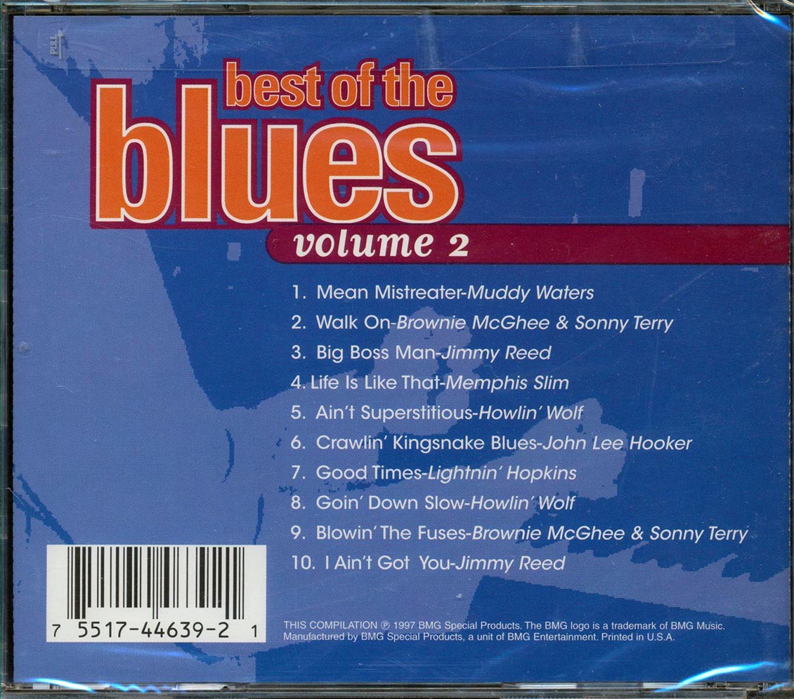 Muddy Waters, Sonny Terry & Brownie McGhee, Jimmy Reed, Etc. - Best Of The Blues Volume 2 Music CD