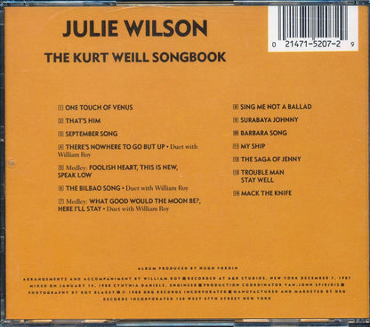 Julie Wilson - Sings The Kurt Weill Songbook Music CD
