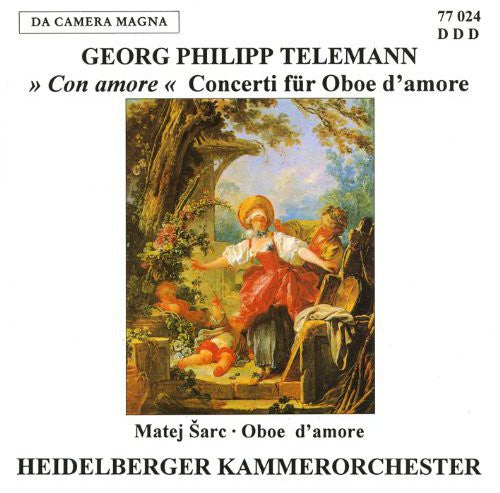 the album cover for Telemann / Sarc - Con for Oboe Damore