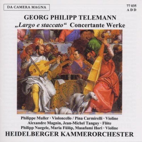 the album cover for Telemann / Heidelberger Kammer - Largo E Staccato-Concertante