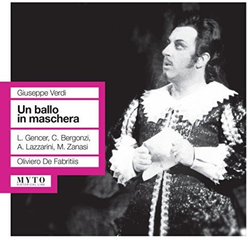 the album cover for Verdi / Gencer / Bergonzi / Lazzarini / Fabritis - Un Ballo in Maschera