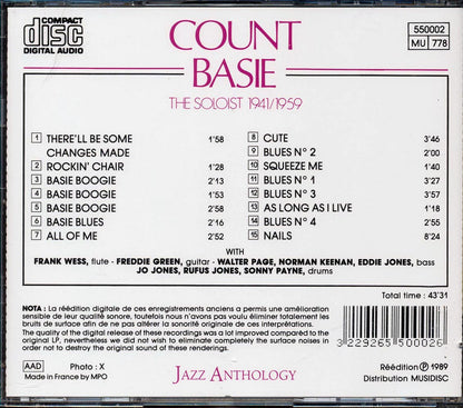 Count Basie - The Soloist 1941/1959 (marked/ltd stock) Music CD