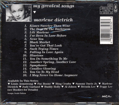 Marlene Dietrich - My Greatest Songs Music CD