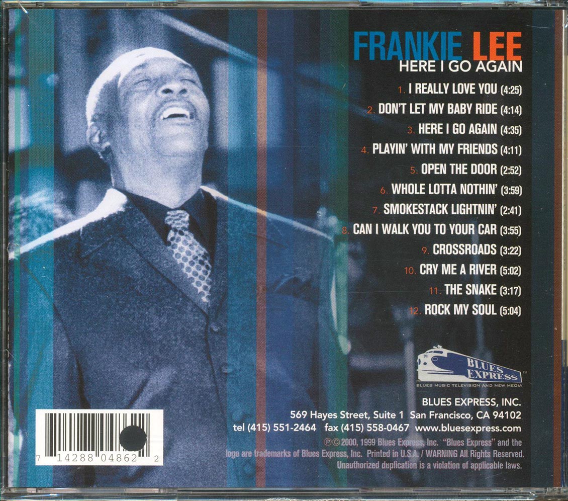 Frankie Lee - Here I Go Again (marked/ltd stock) Music CD