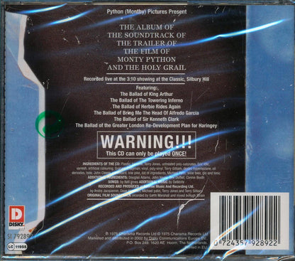 Monty Python - The Album Of The Soundtrack Of The Trailer Of The Film Of Monty Python And The Holy Grail Music CD
