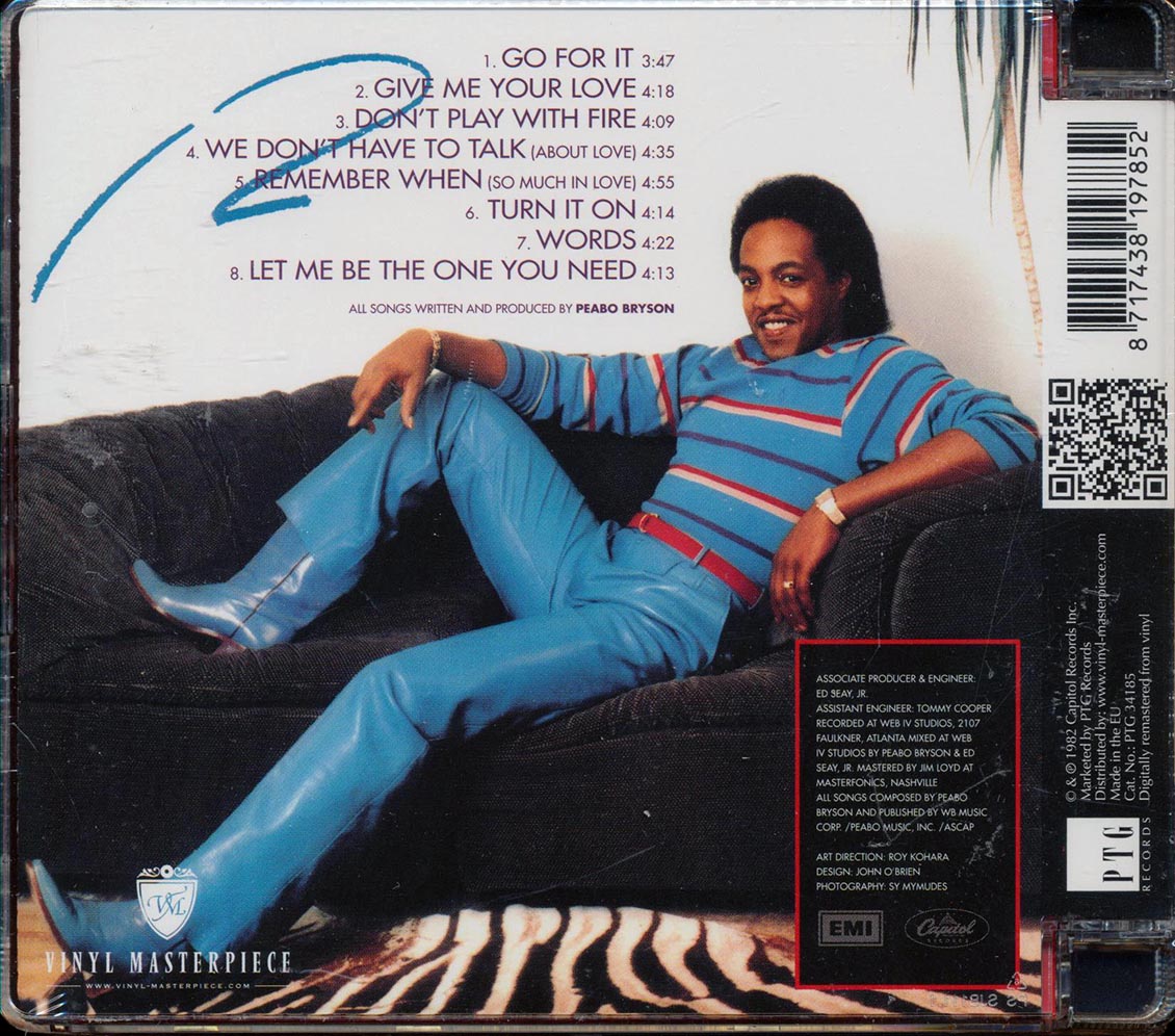 Peabo Bryson Don't Play With Fire Music CD