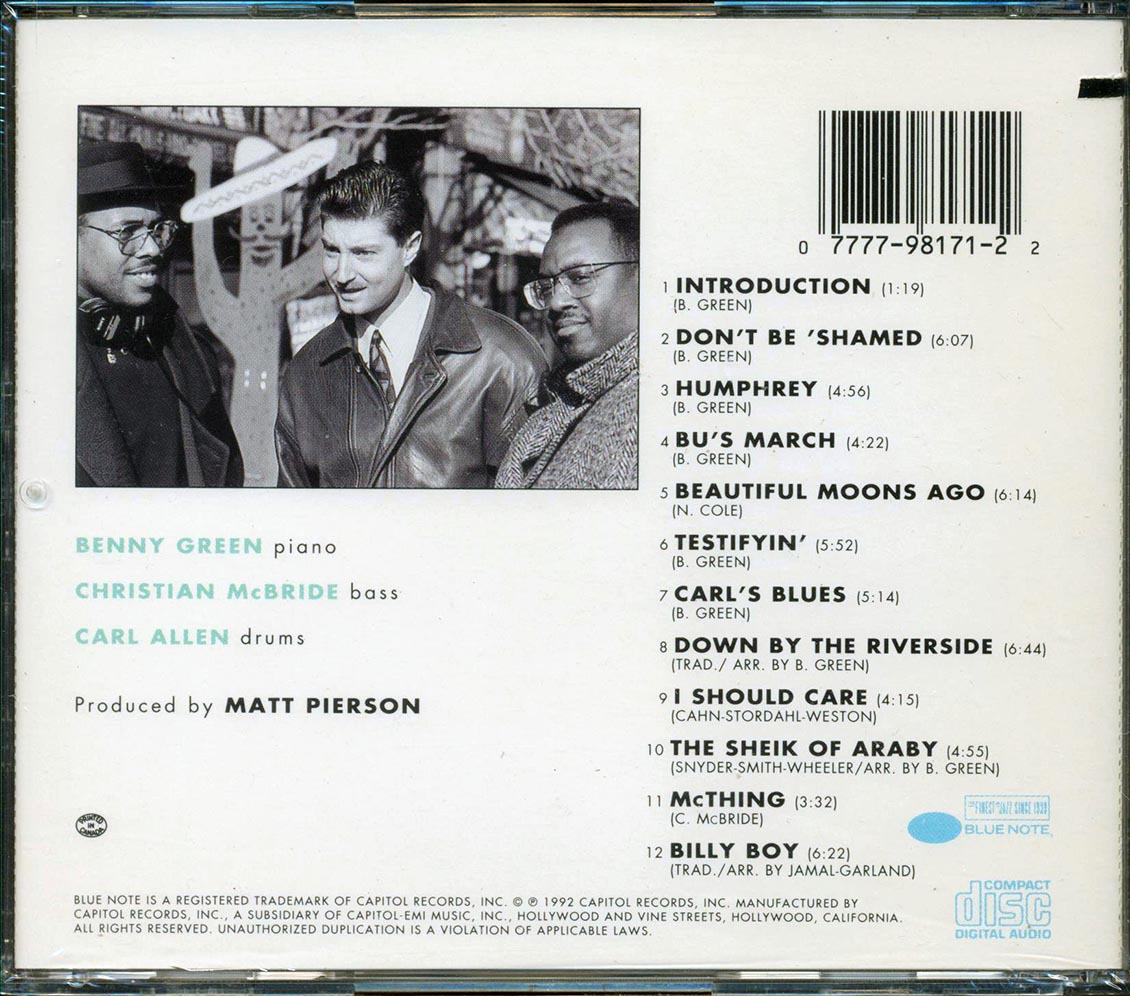 Benny Green Trio  - Testifyin' (marked/ltd stock) Music CD