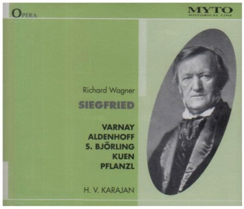 the album cover for Wagner / Aldenhoff / Varnay / Bjorling / Karajan - Siegfried