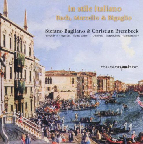 the album cover for J Bach S / Bagliano / Brembeck - In Stile Italiano