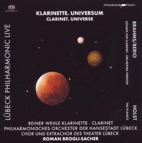 the album cover for Roman Brogli-Sacher - Clarinet Universe: Lubeck Philharmonic Live 5