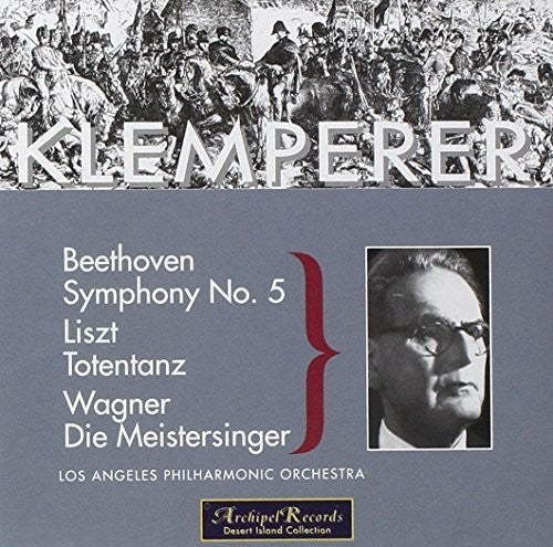 the album cover for Beethoven / Klemperer - Sinfonie 5 / Liszt Totentan