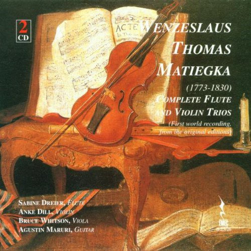 the album cover for Sabine Dreier - Matiegka: Complete Flute And Violin Trios