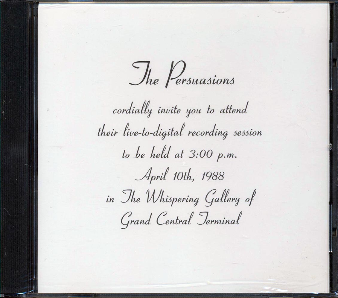 The Persuasions - Live In The Whispering Gallery Of Grand Central Terminal Music CD