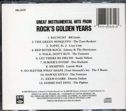 Sandy Nelson, The Ventures, Bill Justis, Etc. - Great Instrumental Hits From Rock's Golden Years Music CD