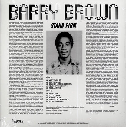 Barry Brown - Stand Firm Vinyl Record