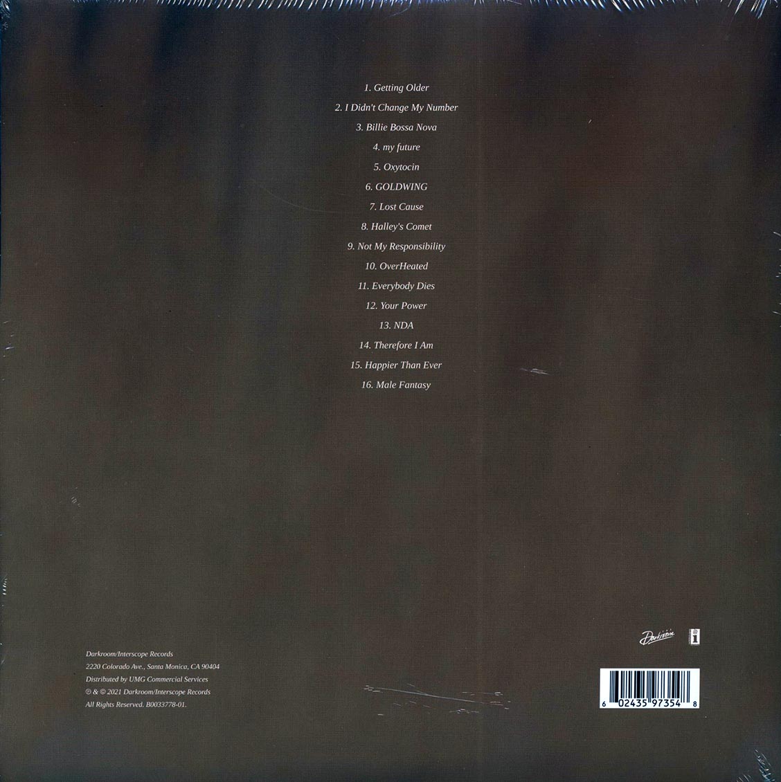 Billie Eilish - Happier Than Ever (2xLP) Vinyl Record