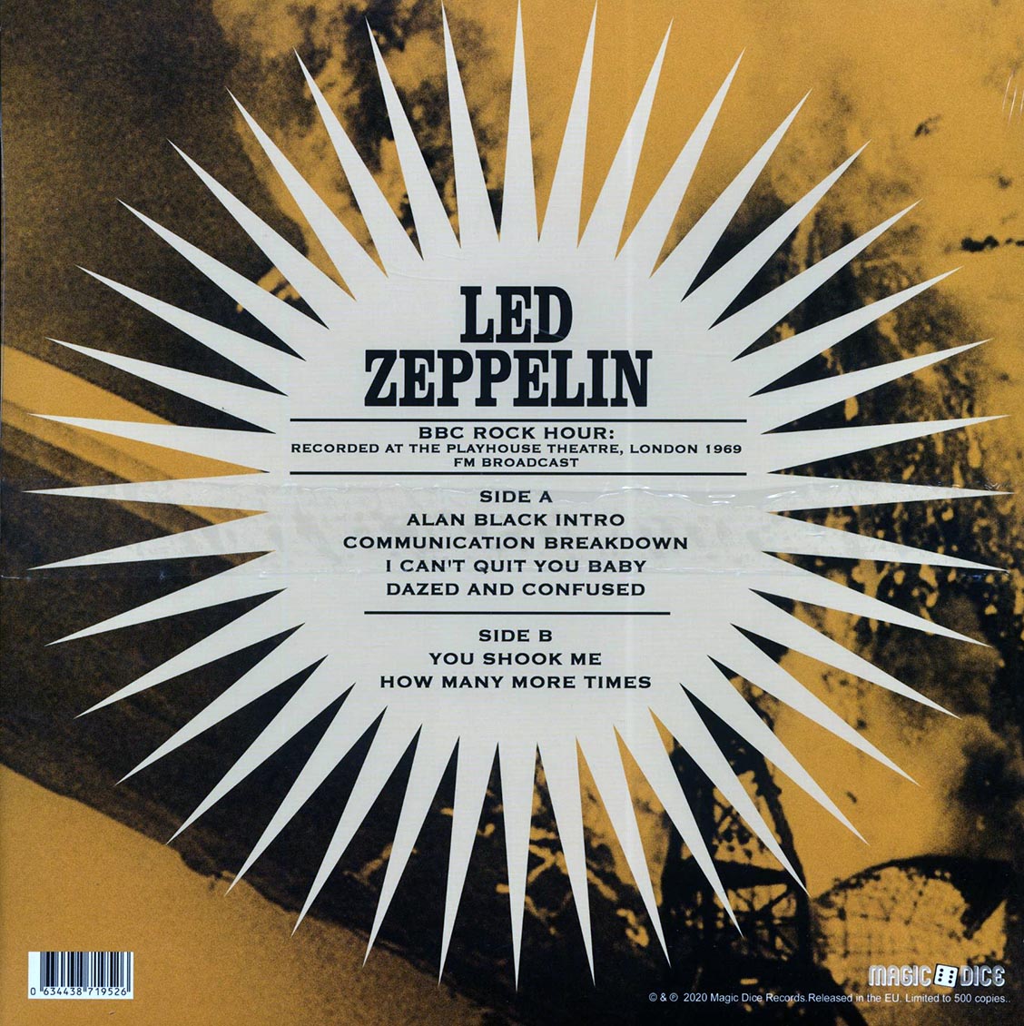 Led Zeppelin BBC Rock Hour: Recorded At The Playhouse Theatre, London 1969 ltd. 500 copies made Vinyl Record