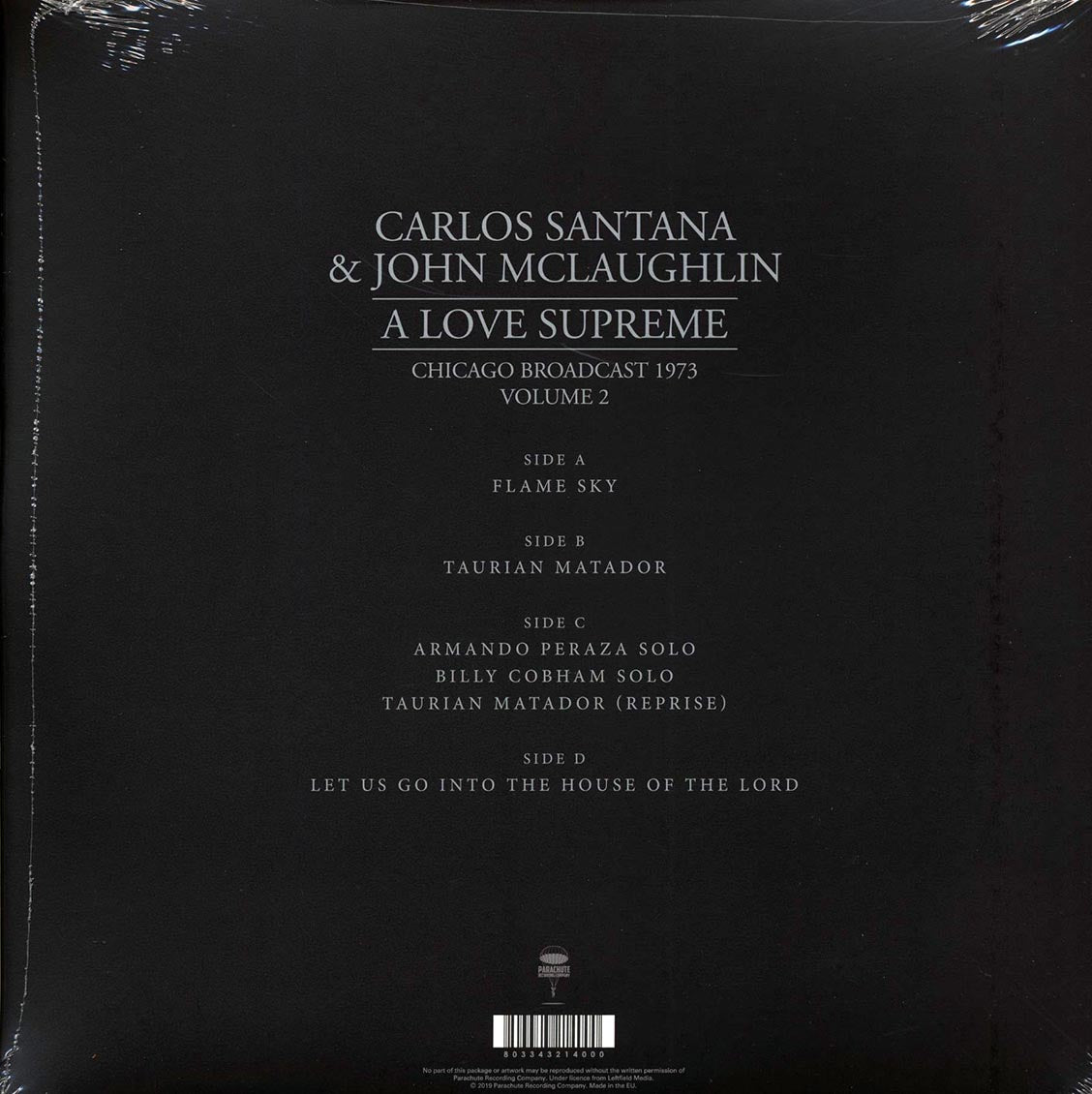 Carlos Santana, John McLaughlin - A Love Supreme Volume 2: Chicago Broadcast 1973 (2xLP) Vinyl Record