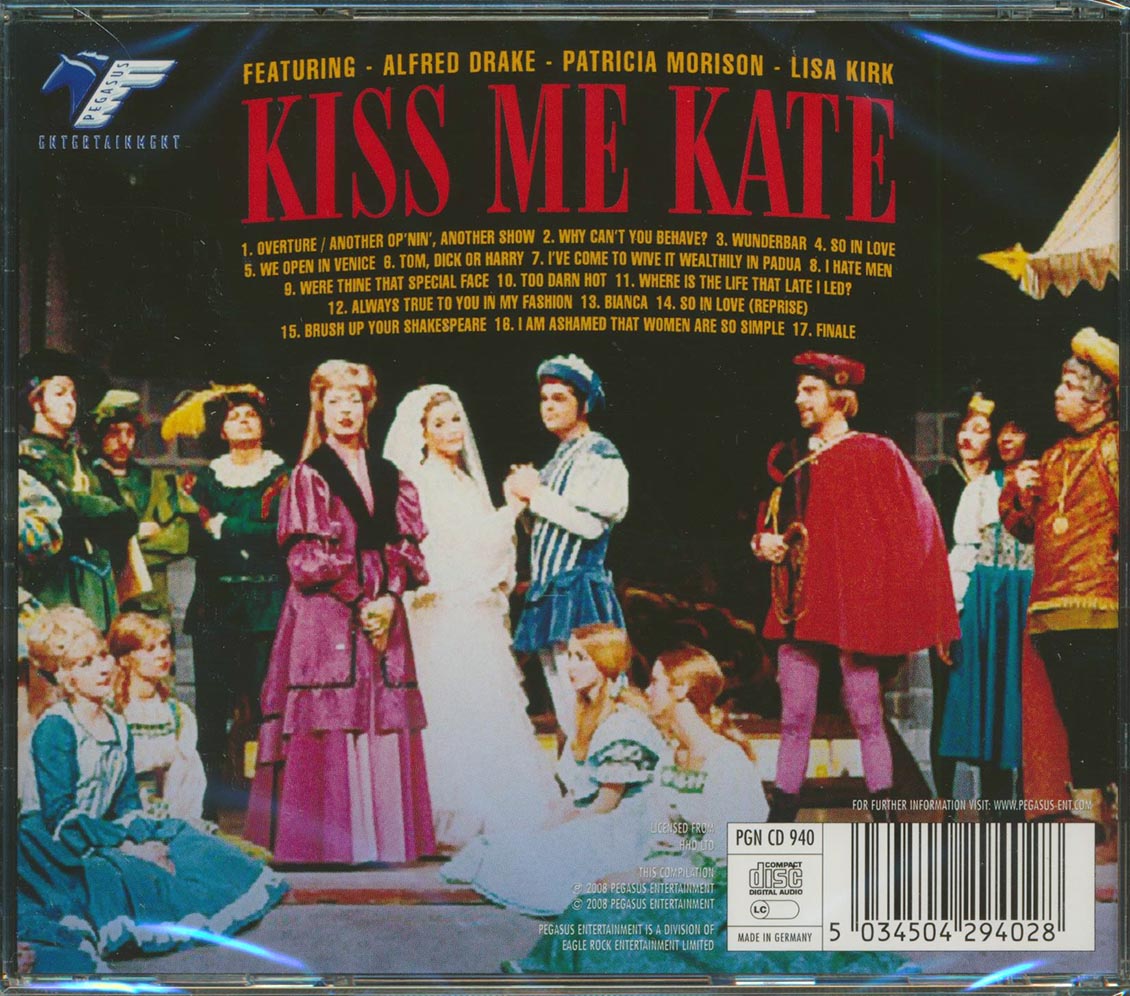 Patrica Morison, Alfred Drake, Lisa Kirk - Kiss Me Kate: The Broadway Musical Collection Music CD