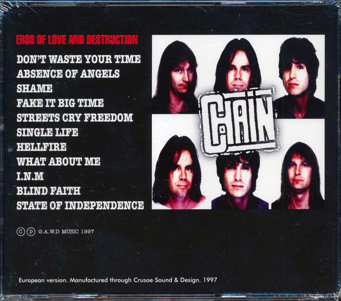 Chain - Eros Of Love And Destruction Music CD