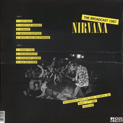 Nirvana Evergreen State College April 17: The Broadcast 1987 ltd. 500 copies made yellow Vinyl Record