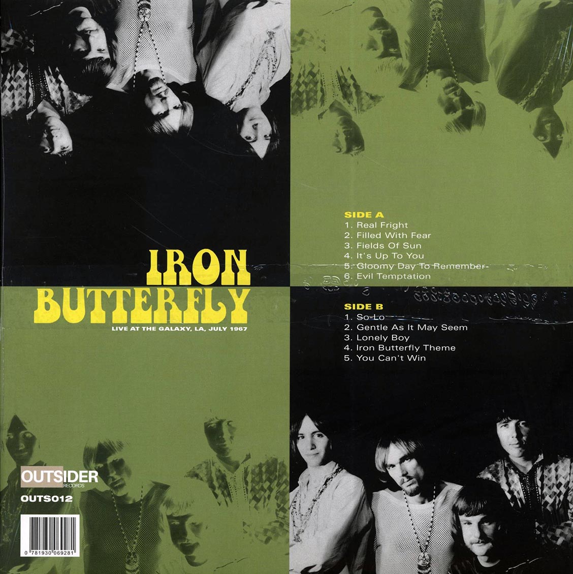 Iron Butterfly - Live At The Galaxy, LA, July 1967 (ltd. 500 copies made) (clear vinyl) Vinyl Record