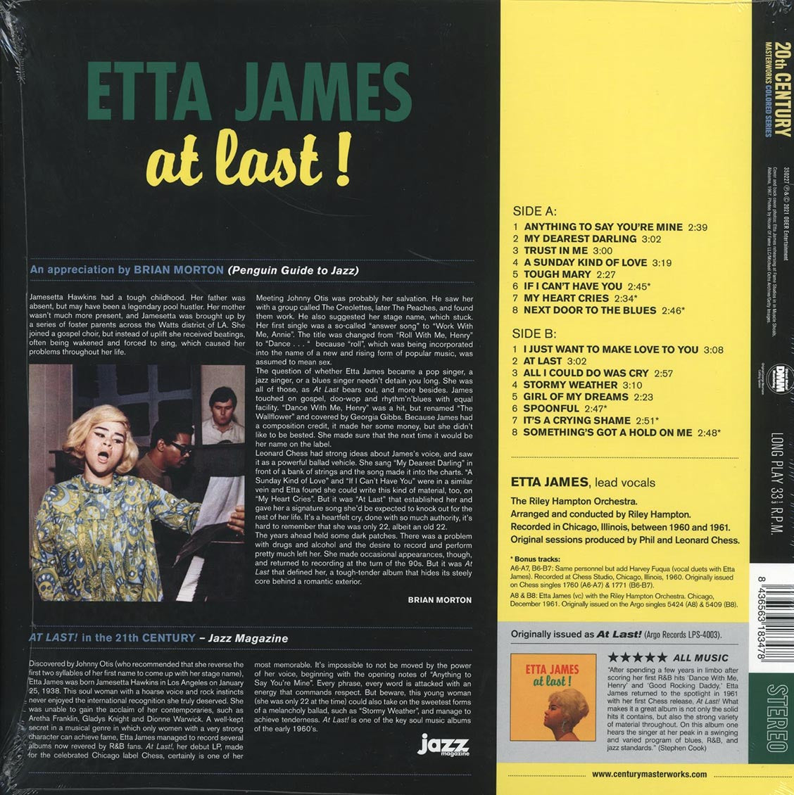 Etta James - At Last! (+6 bonus tracks) (ltd. ed.) (180g) (green vinyl) Vinyl Record