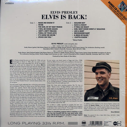 Elvis Presley - Elvis Is Back! (+8 bonus tracks) (DMM) (ltd. ed.) (incl. CD) Vinyl Record