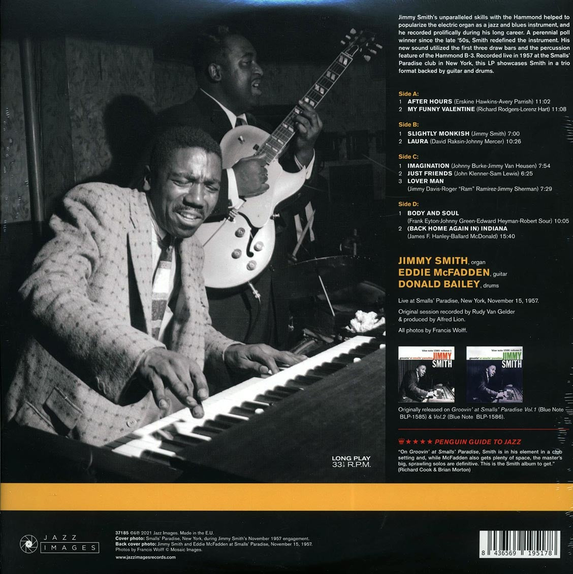 Jimmy Smith - Groovin' At Small's Paradise (ltd. ed.) (2xLP) (180g) Vinyl Record