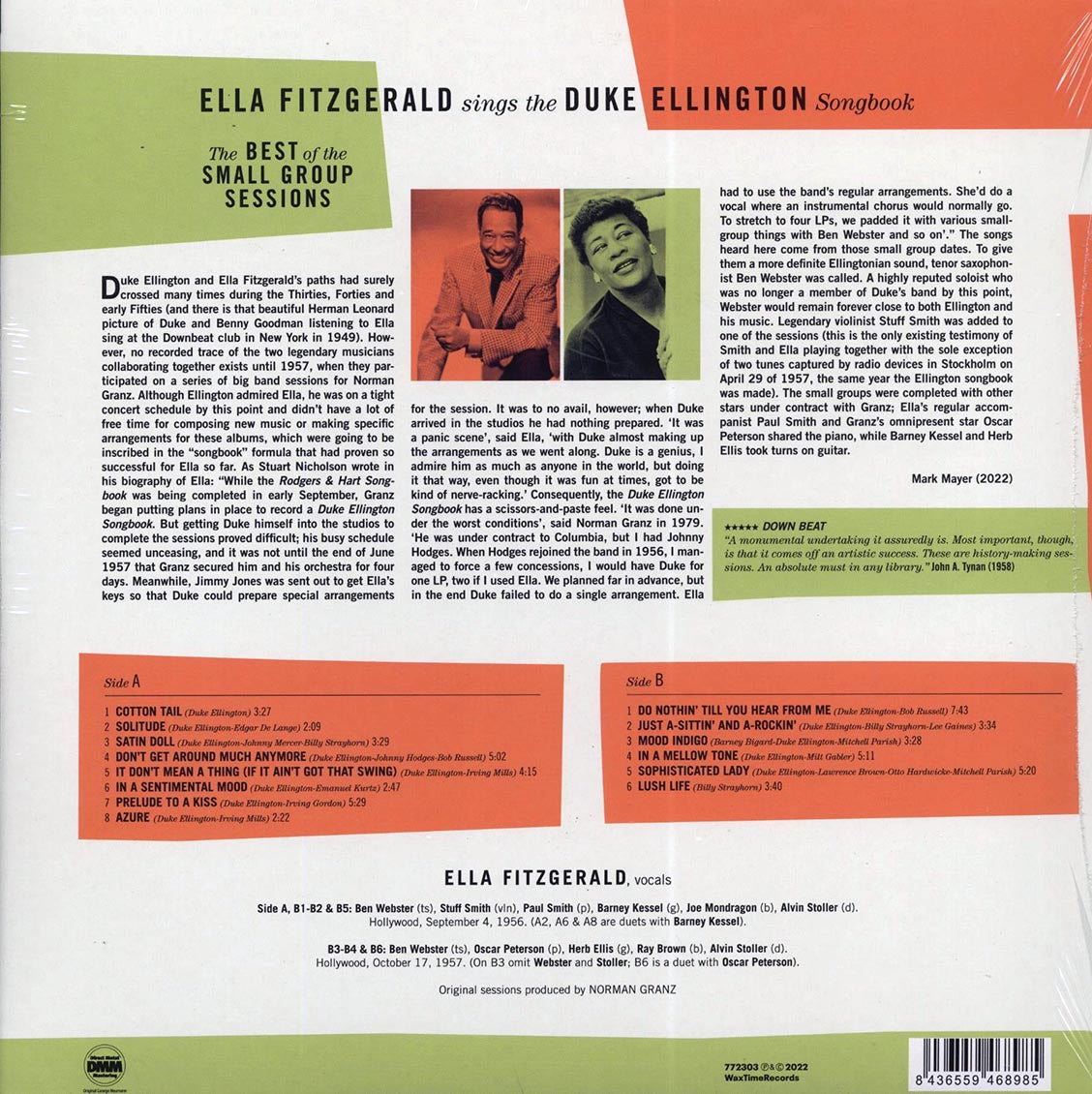 Ella Fitzgerald - Ella Fitzgerald Sings The Duke Ellington Songbook (ltd. ed.) (180g) Vinyl Record