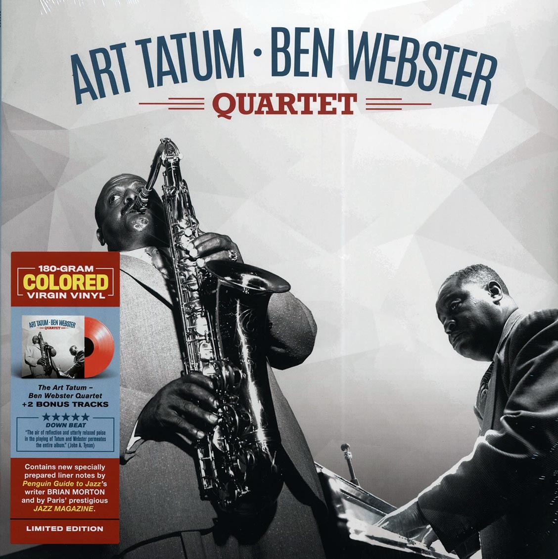 Art Tatum-Ben Webster Quartet - Art Tatum-Ben Webster Quartet (+2 bonus tracks) (ltd. ed.) (180g) (red vinyl) Vinyl Record