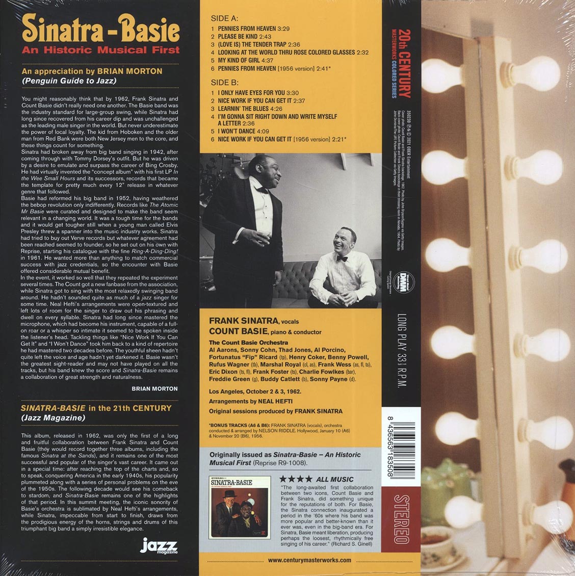 Frank Sinatra, Count Basie - Sinatra-Basie (+2 bonus tracks) (ltd. ed.) (180g) (orange vinyl) Vinyl Record