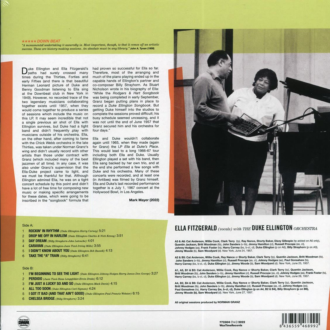 Ella Fitzgerald, Duke Ellington - The Best Of The Big Band Sessions (DMM) (ltd. ed.) (180g) (remastered) Vinyl Record