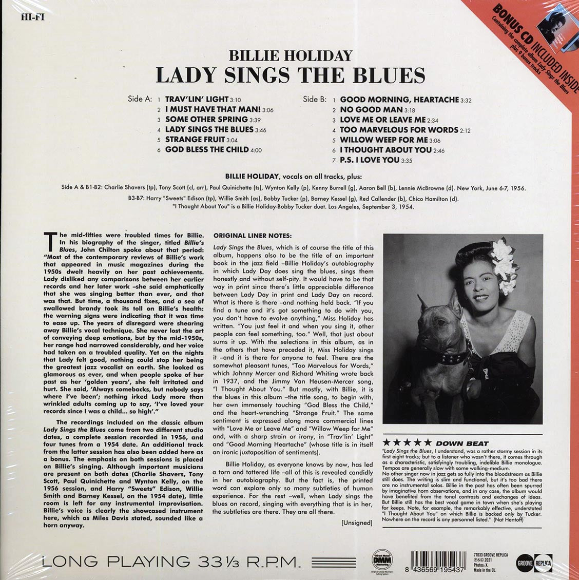 Billie Holiday - Lady Sings The Blues (+9 bonus tracks) (ltd. ed.) (180g) (incl. CD) Vinyl Record