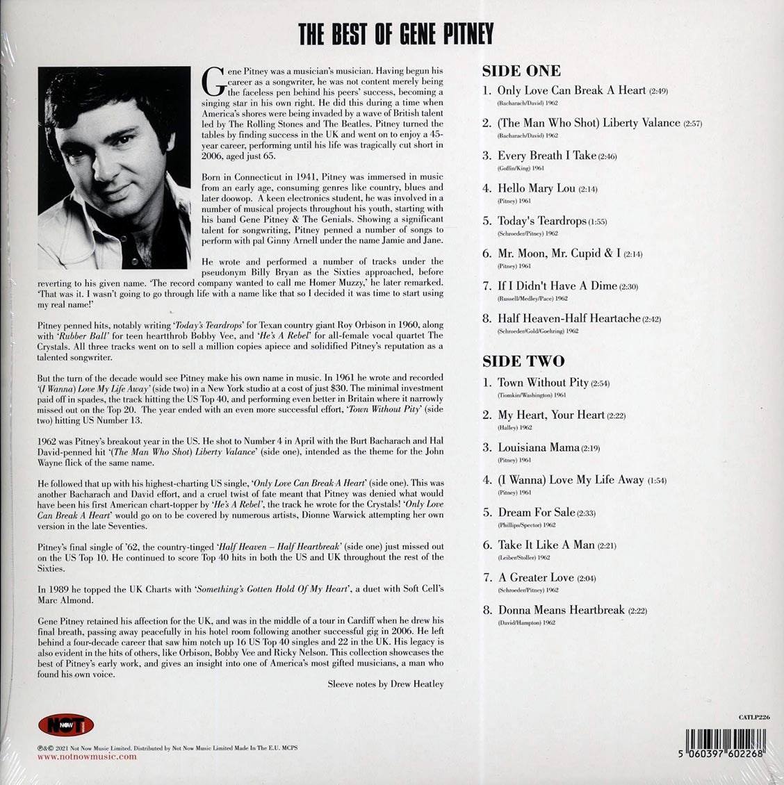 Gene Vincent - The Best Of Gene Vincent (180g) Vinyl Record