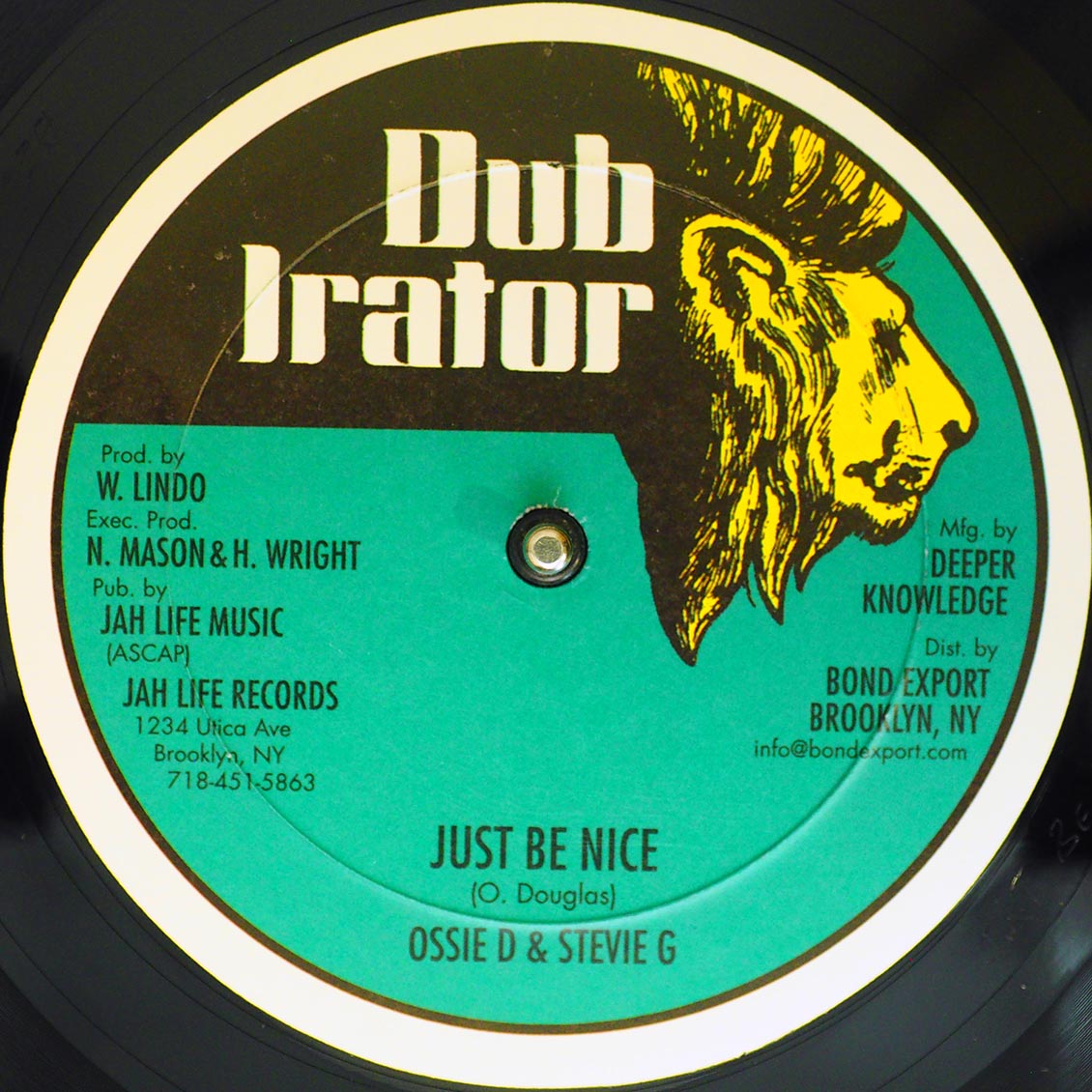 Jug Head - Words Of Love (Extended Mix)  /  Ossie D & Stevie G - Just Be Nice (Extended Mix) 12" Vinyl Record
