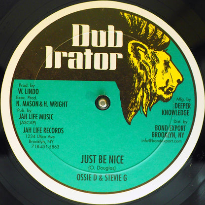 Jug Head - Words Of Love (Extended Mix)  /  Ossie D & Stevie G - Just Be Nice (Extended Mix) 12" Vinyl Record