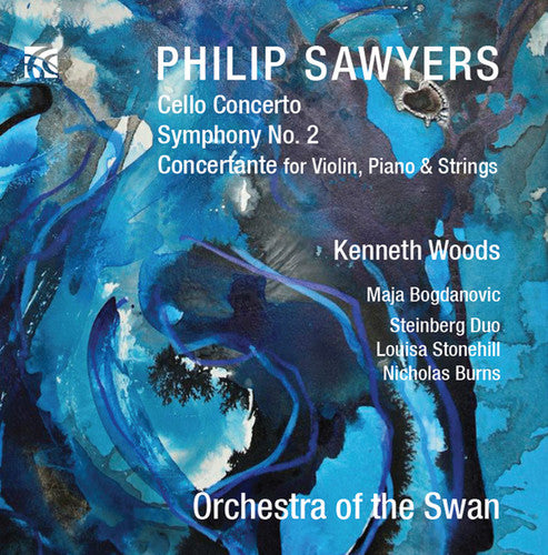 the album cover for Sawyers / Orchestra Of The Swan / Woods - Cello Concerto / Symphony No. 2
