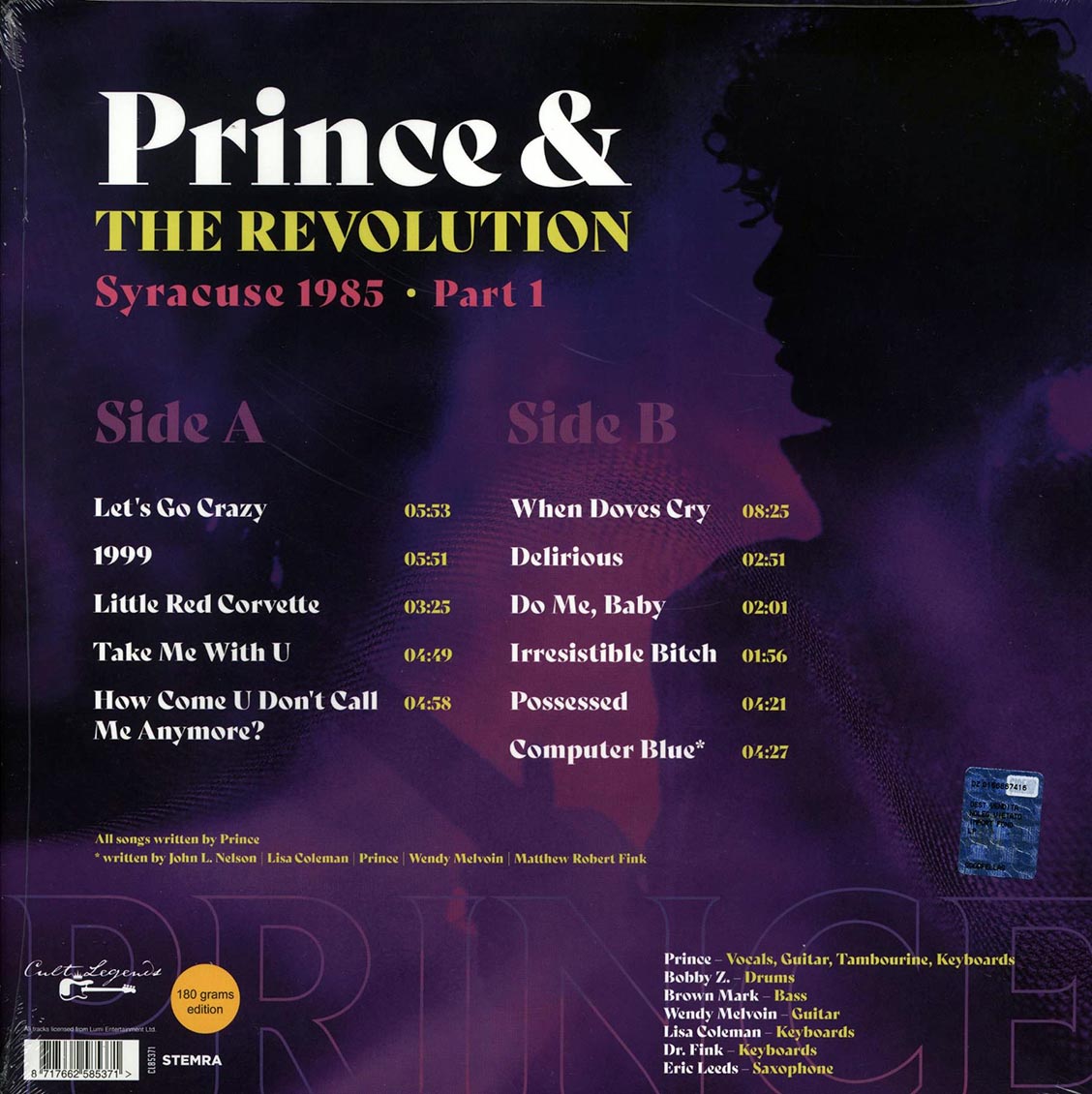 Prince & The Revolution Syracuse 1985 Part 1: Live At Carrier Dome, Syracuse, NY, USA, March 30, 1985 Vinyl Record