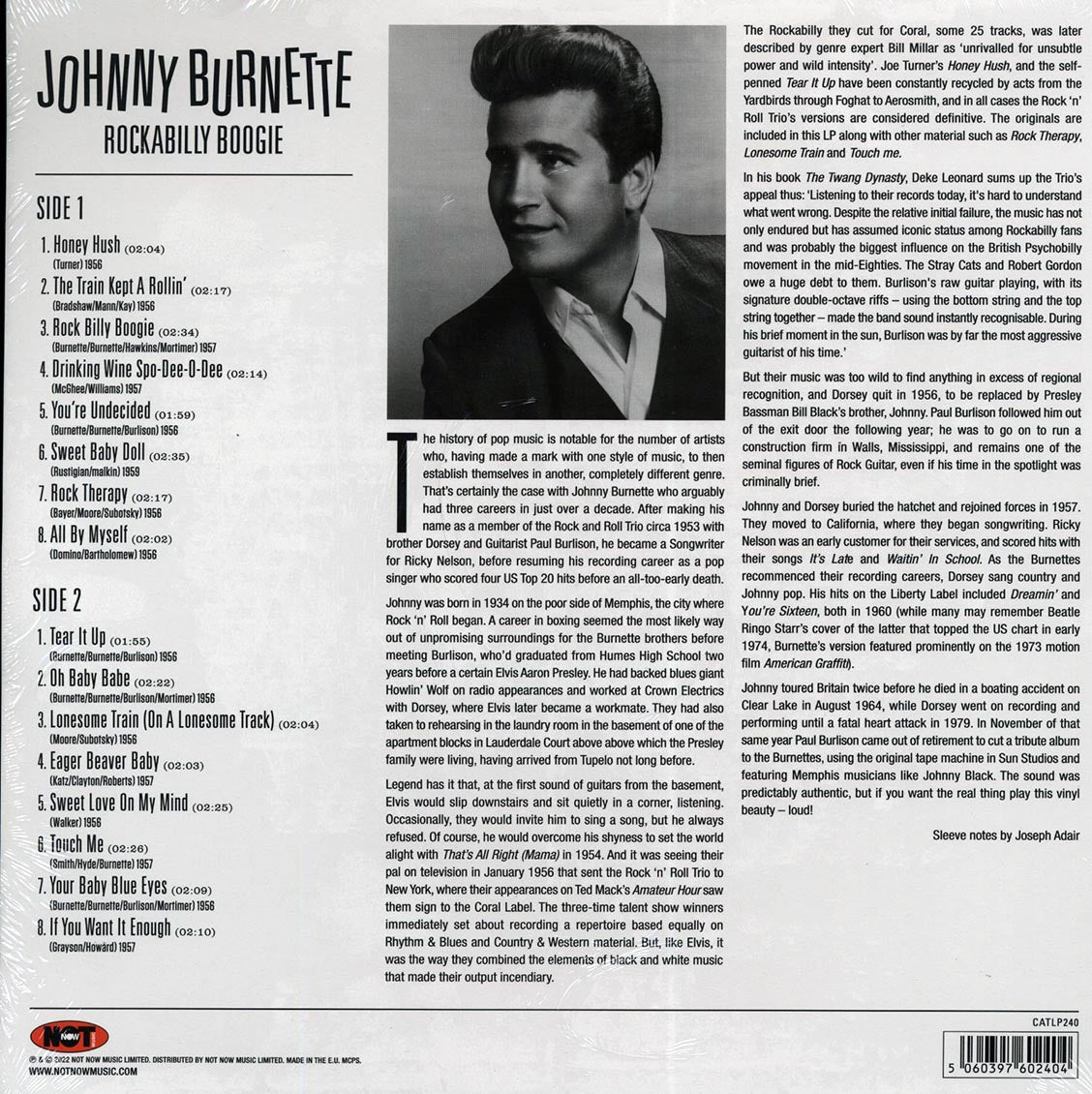 Johnny Burnette - Rockabilly Boogie (180g) Vinyl Record